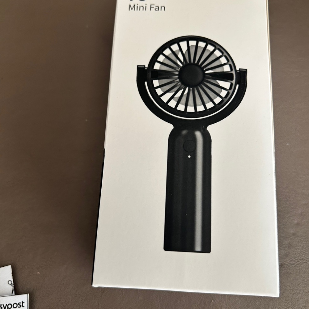 Portable Mini Fan-NIB in Lavender, White or Black USB Cord & 3 modes &Tilt fan - Picture 6 of 16